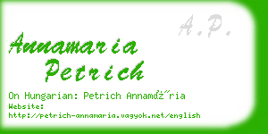 annamaria petrich business card